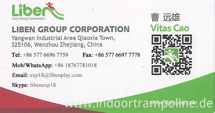 contact of jumping trampoline park